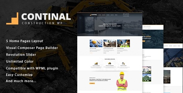 Continal 1.5.0 – Construction & Business WordPress Theme