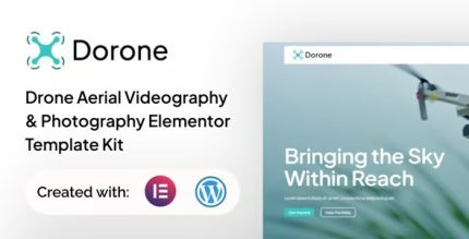 Dorone - Drone Aerial Videography and Photography Elementor Template Kit