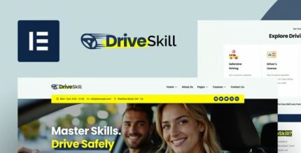 DriveSkill - Driving School Elementor Template Kit