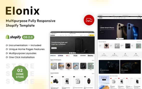 Elonix 1.3.0 – Multipurpose Electronics Shopify OS 2.0 Theme