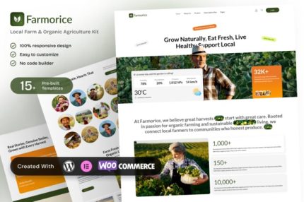 Farmorice - Local Farm & Organic Agriculture Elementor Template Kit