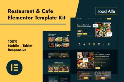 Food Alfa - Restaurant & Cafe Elementor Pro Template Kit