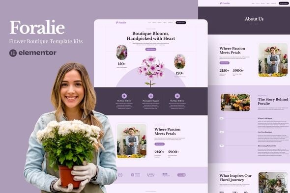 Foralie 1.0 – Flower Boquete Elementor Template Kits