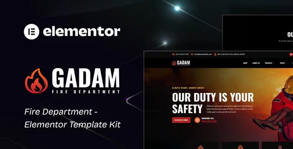 Gadam 1.0 – Fire Department Elementor Template Kit