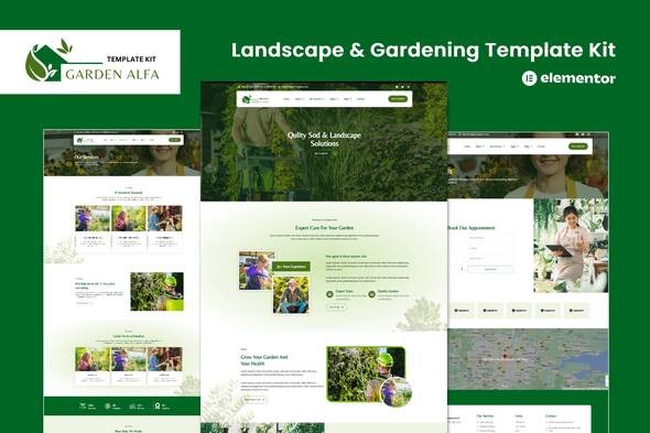 Garden Alfa 1.0 – Landscape & Gardening Elementor Template Kit