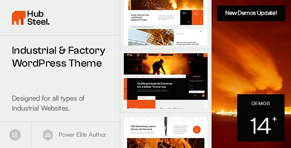 Hubsteel 1.0.1 – Industrial & Factory WordPress Theme
