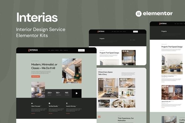 Interias 1.0 – Interior Design Service Elementor Template Kit