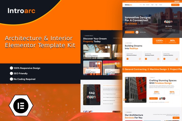 Introarc 1.0 – Architecture & Interior Elementor Template Kit
