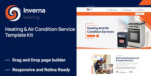 Inverna 1.0 – Heating & Air Condition Service Template Kit