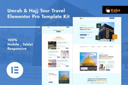 Kaba - Umrah & Hajj Tour Travel Elementor Pro Template Kit