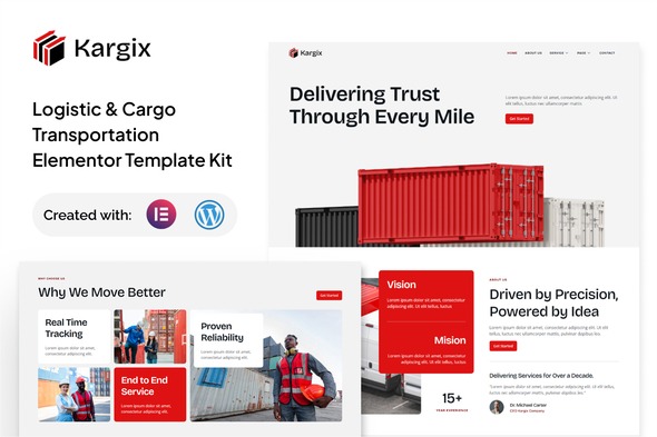 Kargix 1.0 – Logistic & Cargo Transportation Elementor Template Kit