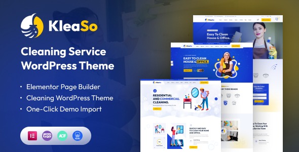 Kleaso 1.0.6 – Cleaning Services WordPress Theme