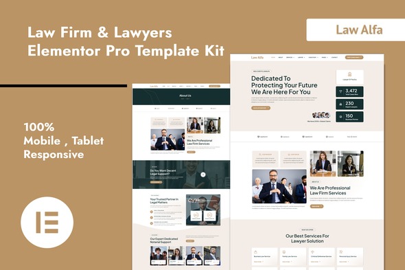 LawAlfa 1.0 – Law Firm & Lawyers Elementor Pro Template Kit