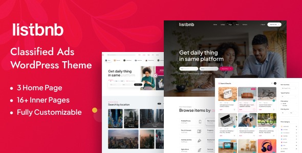 Listbnb 1.0.7 – Classified Ads WordPress Theme