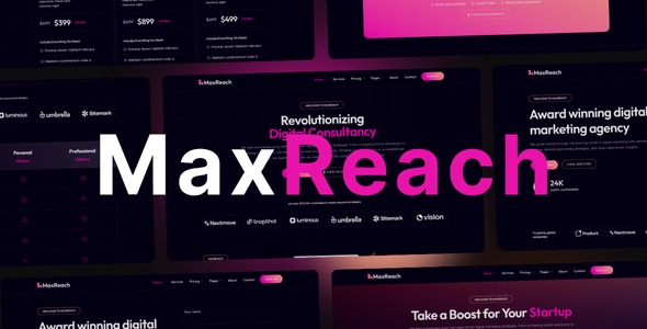 MaxReach 3.4 – SEO & Digital Agency WordPress Theme