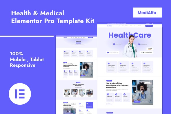 MediAlfa 1.0 – Health & Medical Elementor Pro Template Kit
