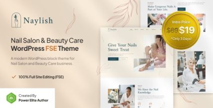 Naylish - Nail Salon & Beauty Care FSE WordPress Theme