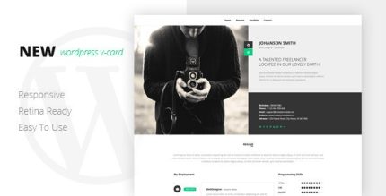 NEW Retina Ready - WordPress Vcard Theme