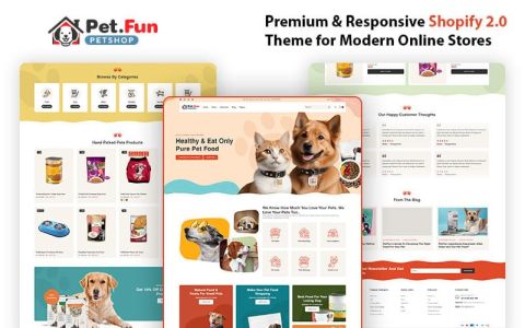 PetFun 12.0.0 – A Delightful Shopify Theme for Pet Food & Supplies
