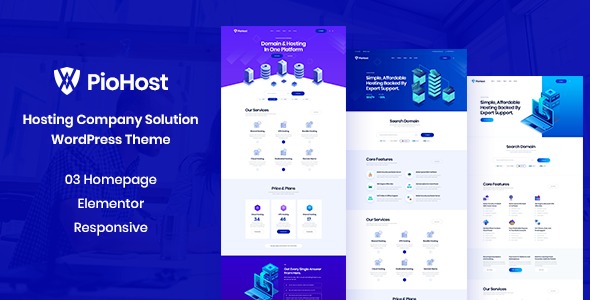 Piohost 1.0 – Domain and Web Hosting WordPress Theme