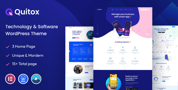 Quitox 1.0.5 – Software & IT Solutions WordPress Theme
