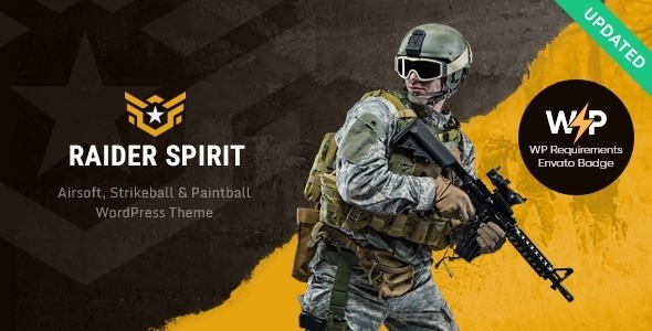 Raider Spirit 1.1.2 – Airsoft Club & Paintball WordPress Theme