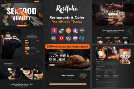 Restfolio - Restaurants & Cafes WordPress Theme