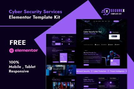 Securex - Cyber Security Services Elementor Template Kit