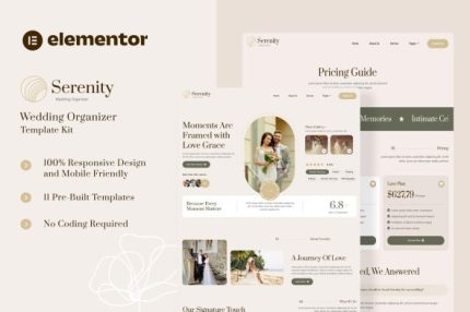 Serenity - Wedding Organizer Elementor Template Kits