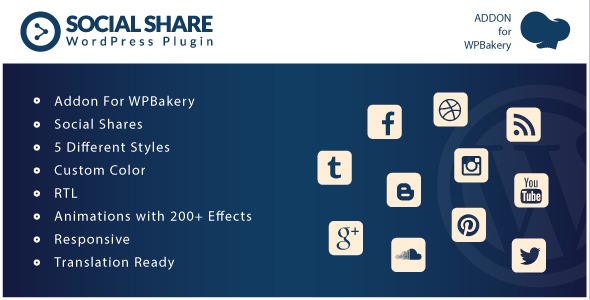 Social Share 1.0 – Addons for WPBakery Page Builder WordPress Plugin