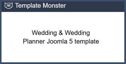 Wedding & Wedding Planner Joomla 5 template
