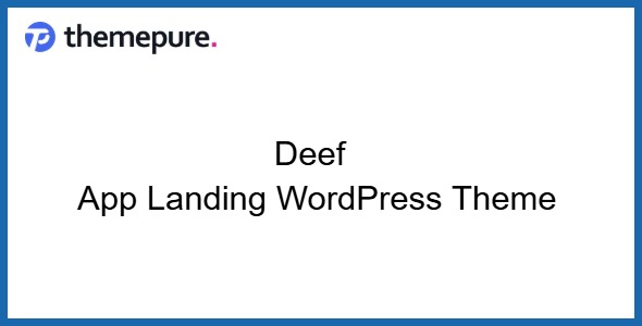 Deef 1.1 – App Landing WordPress Theme