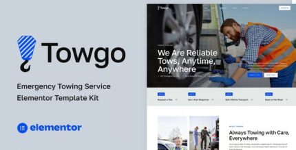 Towgo - Emergency Towing Service Elementor Template Kit