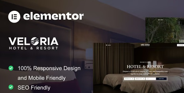 Veloria 1.0 – Hotel & Resort Elementor Pro Template Kit