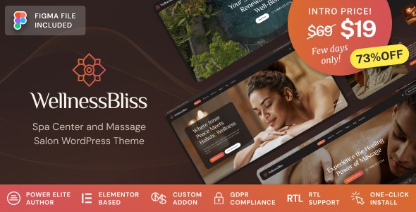 Wellness Bliss 1.0.2 – Massage Salon & Spa WordPress Theme