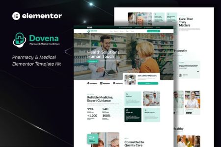 Dovena 1.0 – Pharmacy & Medical Elementor Template Kit