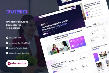Advisio - Financial Consulting Elementor Pro Template Kit