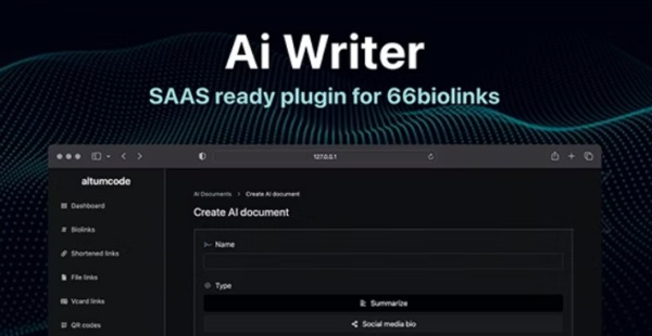 AI Writing Assistant, Image Generator, Speech to Text 66biolinks plugin 12.1.0
