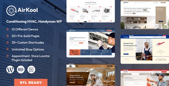 Air Kool 1.1.0 – Conditioning HVAC, Handyman WordPress