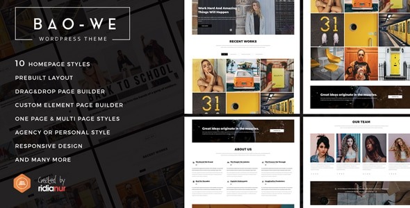 Baowe 1.1 – Responsive One/Multi Page Portfolio WordPress Theme