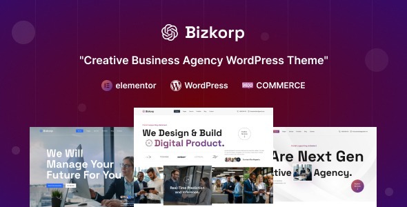 Bizkorp 1.0.0 – Creative Business Agency WordPress Theme