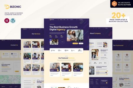 Bizonic 1.0 – Digital Agency & Business Elementor Template Kit