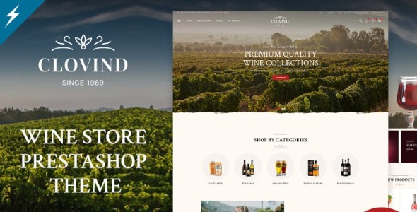 Clovind 2.0 – Wine, Liquor Store and Vineyard PrestaShop Theme