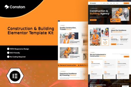 Conston 1.0 – Construction Building Elementor Template Kit