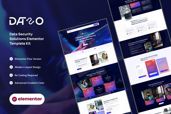 Dataso 1.0 – Data Security Solutions Elementor Template Kit