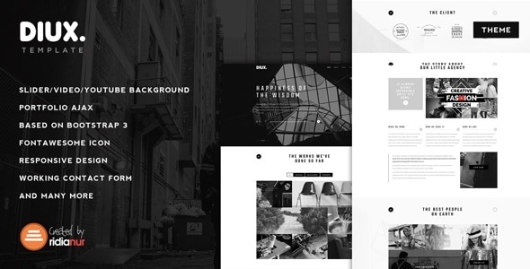 Diux 1.4 – Responsive One Page Portfolio Theme