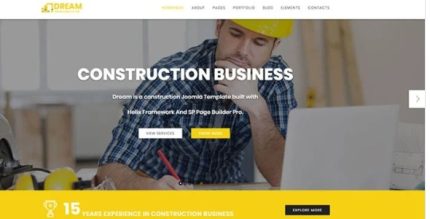 Dream - Construction Joomla 4 and Joomla 5 Template