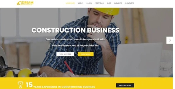 Dream 3.0.6 – Construction Joomla 4 and Joomla 5 Template