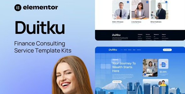Duitku 1.0 – Finance Consulting Service Elementor Template Kit