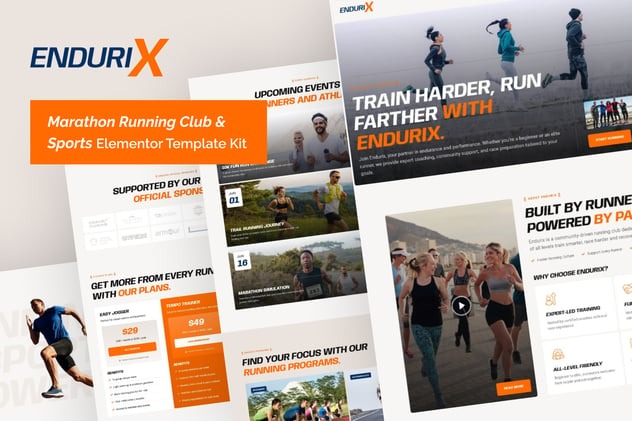 Endurix 1.0.0 – Marathon Running Club & Sports Elementor Template Kit